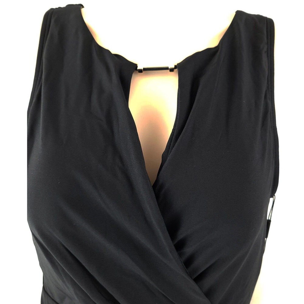 Calvin Klein Swimsuit Black Size 12 One Piece Compression UV Protection Womens - Picture 3 of 8